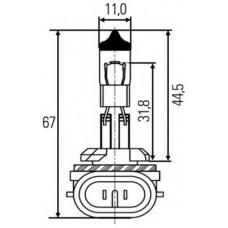 8GH 008 991-021 HELLA Лампа накаливания, противотуманная фара; Лампа нак