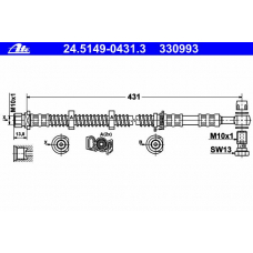 24.5149-0431.3 ATE Тормозной шланг