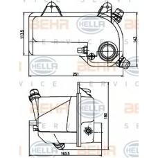 8MA 376 789-721 HELLA Компенсационный бак, охлаждающая жидкость