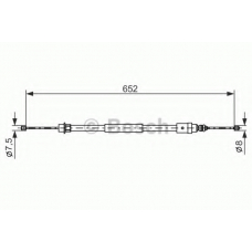 1 987 477 579 BOSCH Трос, стояночная тормозная система