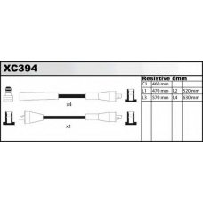 XC394 QUINTON HAZELL Комплект проводов зажигания