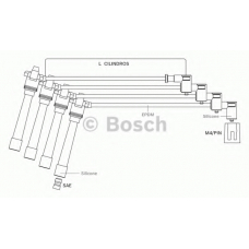 F 000 99C 122 BOSCH Комплект проводов зажигания