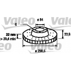 186664 VALEO Тормозной диск