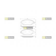 BD S244P STARLINE Комплект тормозных колодок, дисковый тормоз