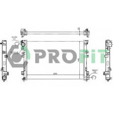 PR 0545A1 PROFIT Радиатор, охлаждение двигателя