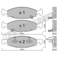 541.0 TRUSTING Комплект тормозных колодок, дисковый тормоз