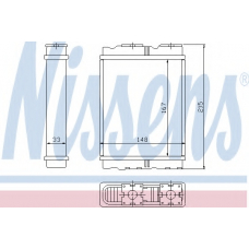 72050 NISSENS Теплообменник, отопление салона