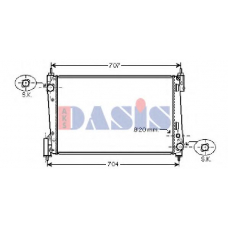 082037N AKS DASIS Радиатор, охлаждение двигателя