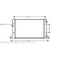VW2132 AVA Радиатор, охлаждение двигателя