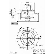 08.9138.10 BREMBO Тормозной диск