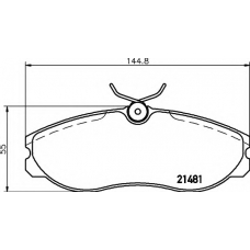 8DB 355 016-651 HELLA Комплект тормозных колодок, дисковый тормоз