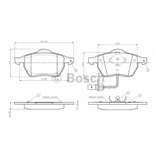 0 986 TB2 673 BOSCH Комплект тормозных колодок, дисковый тормоз