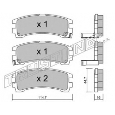 423.0 TRUSTING Комплект тормозных колодок, дисковый тормоз