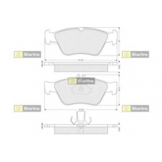 BD S227P STARLINE Комплект тормозных колодок, дисковый тормоз