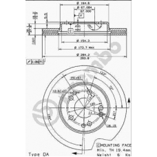 09.4869.34 BREMBO Тормозной диск