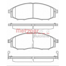 0748.02 METZGER Комплект тормозных колодок, дисковый тормоз