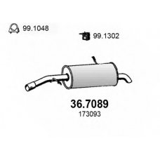 36.7089 ASSO Глушитель выхлопных газов конечный