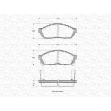 363702160531 MAGNETI MARELLI Комплект тормозных колодок, дисковый тормоз