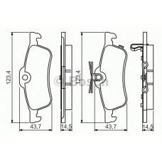 0 986 495 359 BOSCH Комплект тормозных колодок, дисковый тормоз