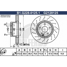 B1.G228-0125.1 GALFER Тормозной диск