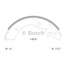 0 986 AB0 003 BOSCH Комплект тормозных колодок