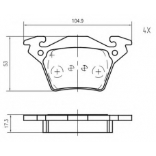 K621300 Vema Комплект тормозных колодок, дисковый тормоз