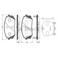 0 986 TB3 124 BOSCH Комплект тормозных колодок, дисковый тормоз