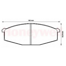 572361B BENDIX Комплект тормозных колодок, дисковый тормоз