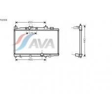 TO2318 AVA Радиатор, охлаждение двигателя