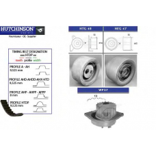 KH 79WP37 HUTCHINSON Водяной насос + комплект зубчатого ремня