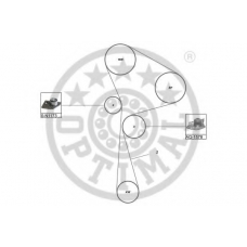 SK-1493AQ1 OPTIMAL Водяной насос + комплект зубчатого ремня