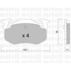 22-0038-2 METELLI Комплект тормозных колодок, дисковый тормоз