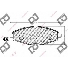 BP1110 DJ PARTS Комплект тормозных колодок, дисковый тормоз