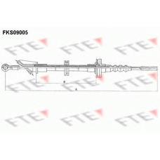 FKS09005 FTE Трос, управление сцеплением