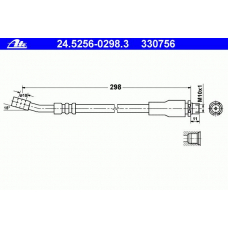 24.5256-0298.3 ATE Тормозной шланг