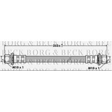 BBH7419 BORG & BECK Тормозной шланг