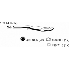 204057 ERNST Средний глушитель выхлопных газов