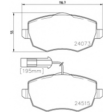 8DB 355 012-851 HELLA PAGID Комплект тормозных колодок, дисковый тормоз