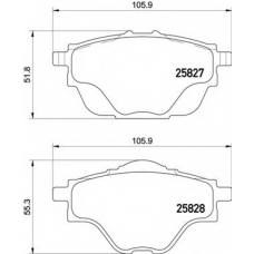 P 61 124 BREMBO Комплект тормозных колодок, дисковый тормоз