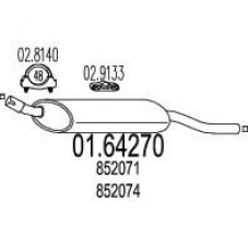 01.64270 MTS Глушитель выхлопных газов конечный