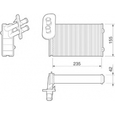 350218211000 MAGNETI MARELLI Теплообменник, отопление салона