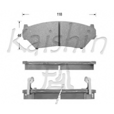 FK9019 KAISHIN Комплект тормозных колодок, дисковый тормоз