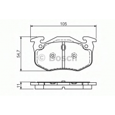 0 986 495 027 BOSCH Комплект тормозных колодок, дисковый тормоз