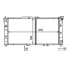 8MK 376 707-461 HELLA Радиатор, охлаждение двигателя