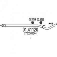 01.41120 MTS Труба выхлопного газа