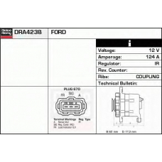 DRA4238 DELCO REMY Генератор