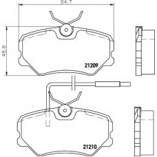 8DB 355 017-741 HELLA PAGID Комплект тормозных колодок, дисковый тормоз