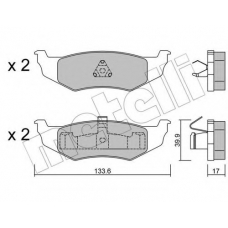 22-0522-0 METELLI Комплект тормозных колодок, дисковый тормоз