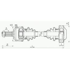 DRS6216.00 OPEN PARTS Приводной вал