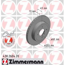 430.2604.20 ZIMMERMANN Тормозной диск